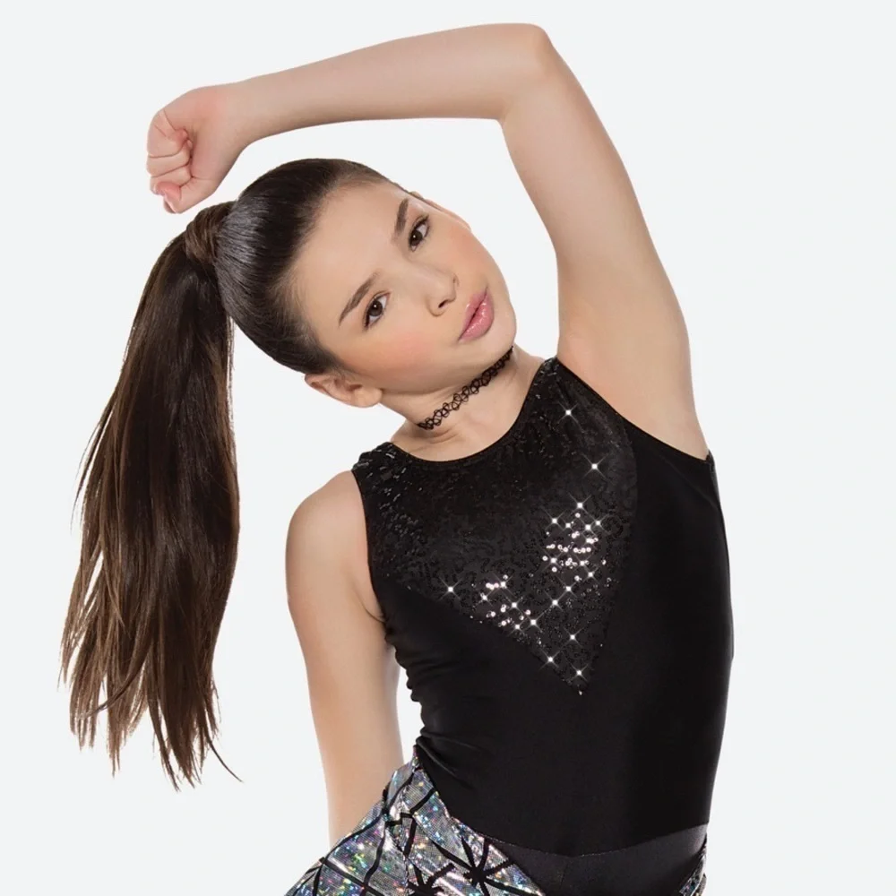 Revolution kids ain’t my fault black sequin sleeveless dance jumpsuit